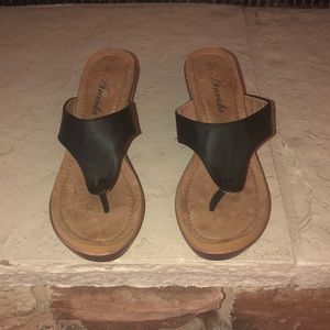 Wedge flip flops